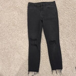J Brand black Frayed Skinny Jeans